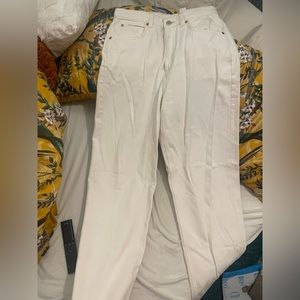 High waisted cream wide leg jeans from H&M! Size 8!